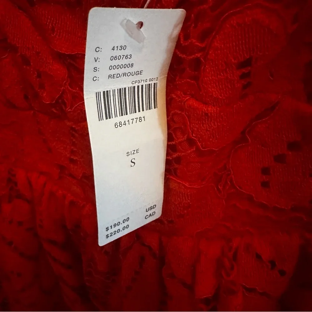 NWT Maeve Red Mini Dress Anthropologie